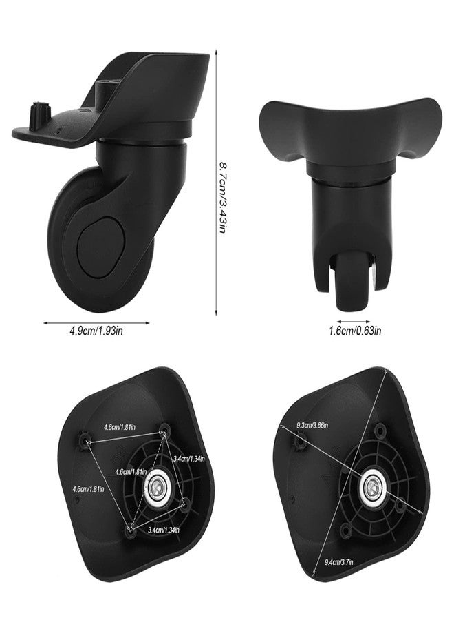 QANYEGN Black Suitcase Wheel, Single Row Luggage Replacement, PP Luggage Parts for Travel, Outdoors - Image 3